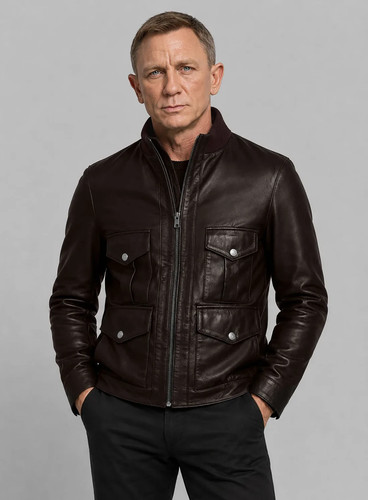 Men dark brown - real, leather