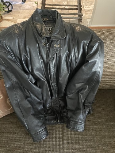 Men leather jacket - men's,