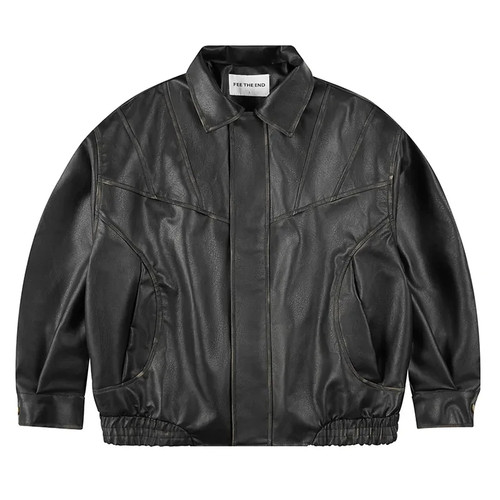 Vintage black leather jacket - vintage,